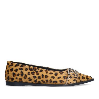 Ballerines léopard à boucle SACHA