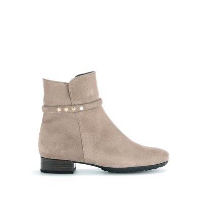 Bottines en suède à talon bloc GABOR