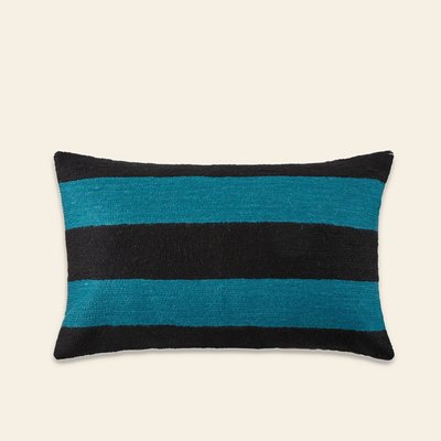 Housse De Coussin en Broderie en point de chainette à rayures HORIZONA MADURA