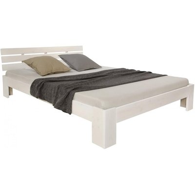 Lit double a lattes cadre de lit HOMESTYLE4U