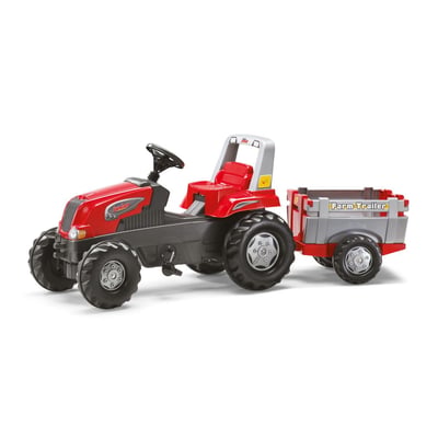 Tracteur a Pedales avec remorque rollyJunior RT ROLLY TOYS