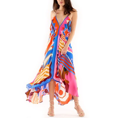 Robe de plage dos nu longue imprimé VOILA CHACHACHA WILD