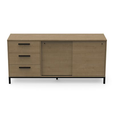 Buffet  2 portes coulissantes et 3 tiroirs L181 cm - CRAFT CALICOSY