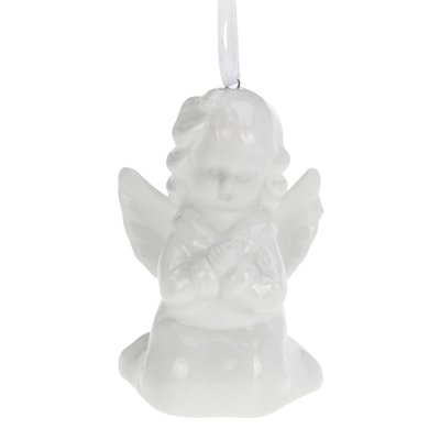 Décoration sapin de Noël ange en porcelaine WADIGA