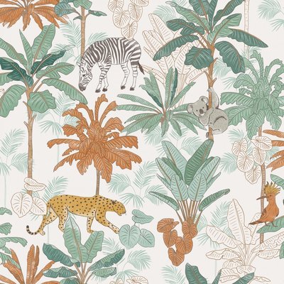 Nappe Toile cirée au mètre Aventura animaux naturel DOUCEUR D'INTÉRIEUR