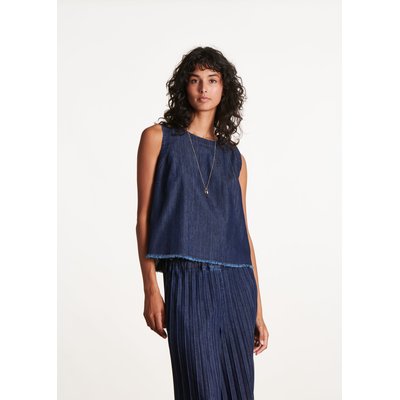Top en jean sans manches LA FEE MARABOUTEE