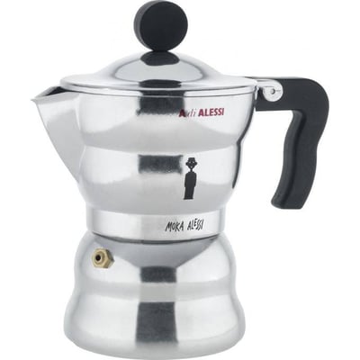 Cafetière argentée en aluminium louis alessi ALESSI