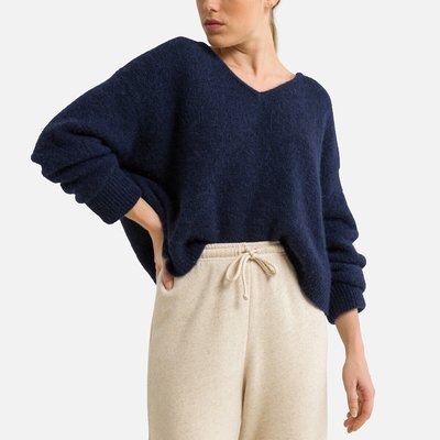 Pull ampio con scollo a V, maniche lunghe, EAST AMERICAN VINTAGE