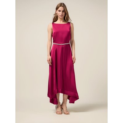 Robe longue sans manches réalisée en satin uni OLTRE