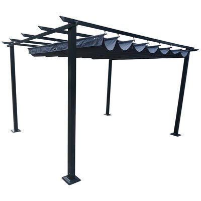 Tonnelle/Pergola aluminium toile coulissante, 3x4, HAVANA AVRIL PARIS