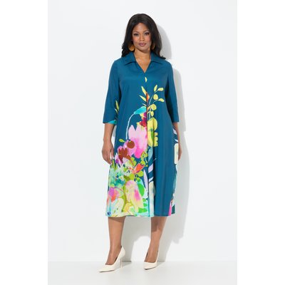 Robe midi, fleurs, coupe trapèze ULLA POPKEN