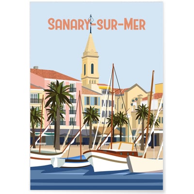Affiche ville Sanary-sur-Mer L'AFFICHERIE