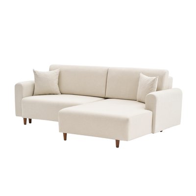 Canapé d'angle convertible méridienne à droite en tissu L246 cm - MANE CALICOSY