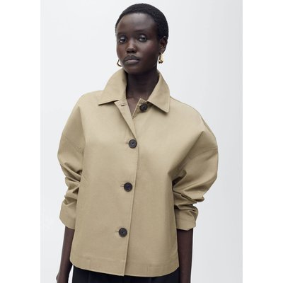 Veste droite en coton à boutons MANGO