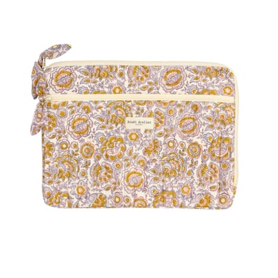 Pochette d'ordinateur en coton 13" Garda BINDI ATELIER