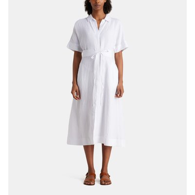 Robe Chemise Midi Lio Ceinture Lin JODHPUR