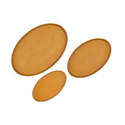 Lot de 3 plateaux & plats à four en grès, SCANDI BJORN