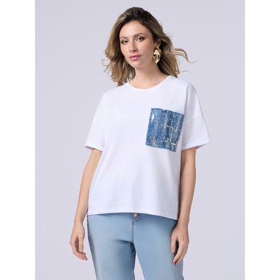 T-shirt réalisée en jersey de coton OLTRE