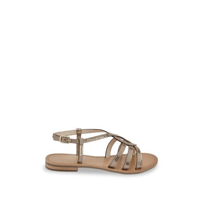 Sandales plates à brides en cuir fines HEMILY LES TROPEZIENNES PAR M BELARBI