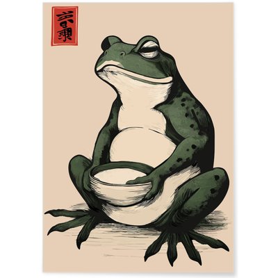 Affiche Grenouille zen L'AFFICHERIE