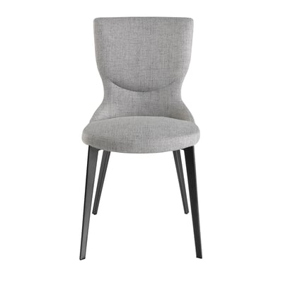 Chaise en tissu gris ANGEL CERDA