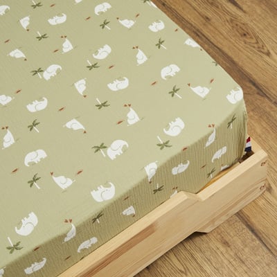 Drap housse double gaze ovale Simon pour bébé LES MATELAS DE MORPHEE