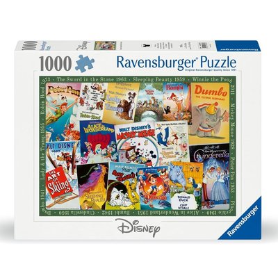 Puzzle Affiche vintage des films Disney 1000 pcs RAVENSBURGER