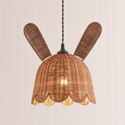 Belle Natural Rattan Bunny Rabbit Easy Fit Shade SO'HOME