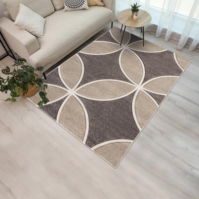 Tapis salon et chambre tissé motif floral CURCU UN AMOUR DE TAPIS
