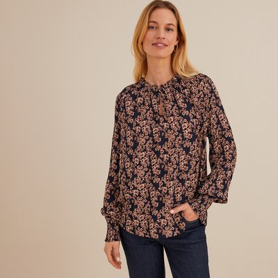 Blouse col rond, imprimé floral, manches longues ANNE WEYBURN