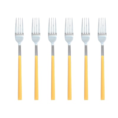 Lot de 6 fourchettes en acier inoxydable, COLORAMA NOVASTYL
