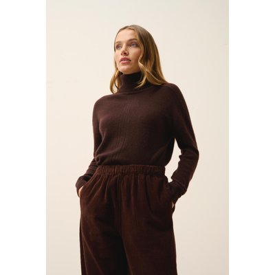Pull Col Roulé Choco Orianne JUST CASHMERE