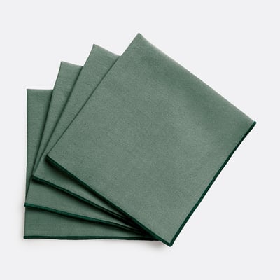 Lot de 4 serviettes de table, coton lavé, Tampa LA REDOUTE INTERIEURS