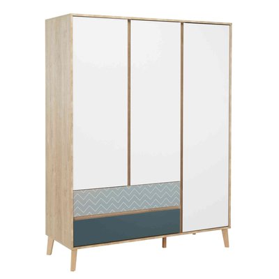 Armoire 3 portes 2 tiroirs TERRE DE NUIT