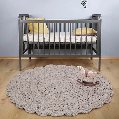 Tapis enfant coton rond crochet ALMA - Taille - Diamètre 120 cm NATTIOT