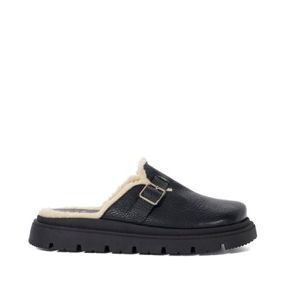 Sabots en cuir avec doublure en imitation peau de mouton - GENE DUNE LONDON