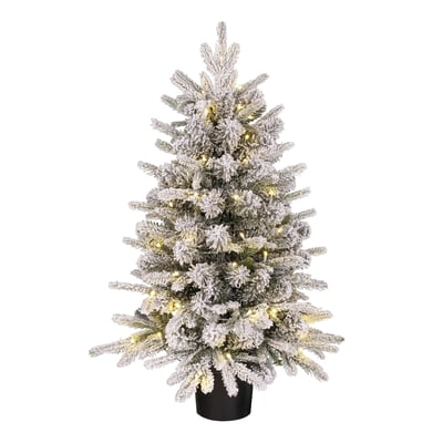 Sapin de Noël artificiel enneigé H90 cm GRIMSHAW BLACK BOX TREES