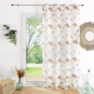 Voilage léger imprimé motif ginkgo HOME MAISON