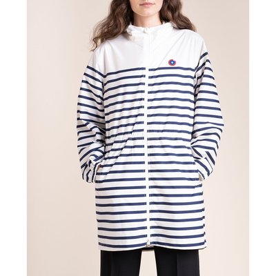 Giacca anti vento cerniera media lunghezza AMELOT PRINT MARINIERE FLOTTE