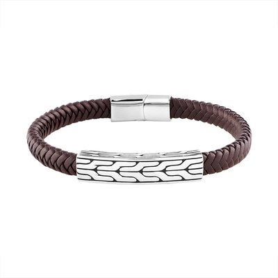 Bracelet en acier et cuir LES HAUBANS