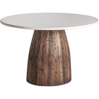 Table de salon en bois et travertin RECOLLECTION