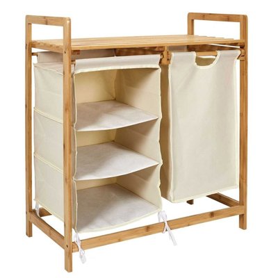 Meuble Rangement Compartiments Support Bambou DECORATIE