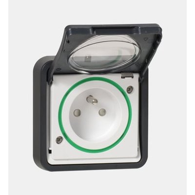 Mureva Styl - Prise De Courant 2p+t À Connexion Auto - Encastrée - Complet - Gris SCHNEIDER ELECTRIC