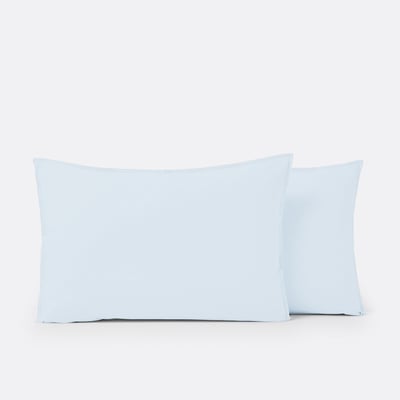 Funda de almohada lisa de percal de algodón orgánico 200 hilos, Scenario LA REDOUTE INTERIEURS