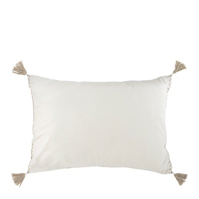 Housse de coussin MATTEO en velours de coton BLANC D’IVOIRE