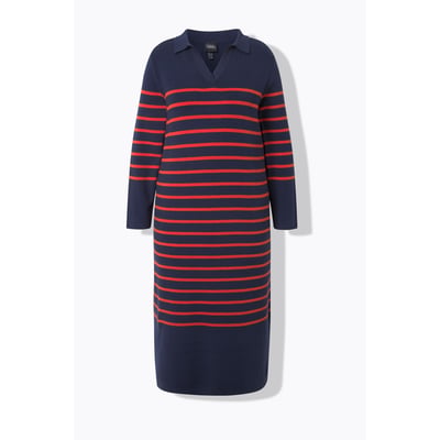 Robe midi en maille, col et encolure en V ULLA POPKEN
