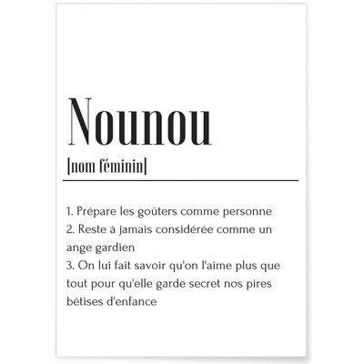 Affiche définition Nounou L'AFFICHERIE
