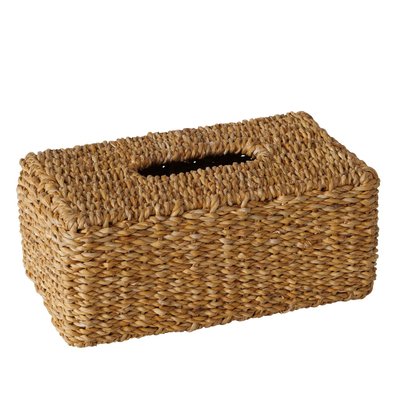 Boîte à mouchoirs rectangulaire jacinthe d'eau tressée 29x17x13cm WADIGA