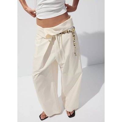 Pantalon droit taille asymétrique MANGO