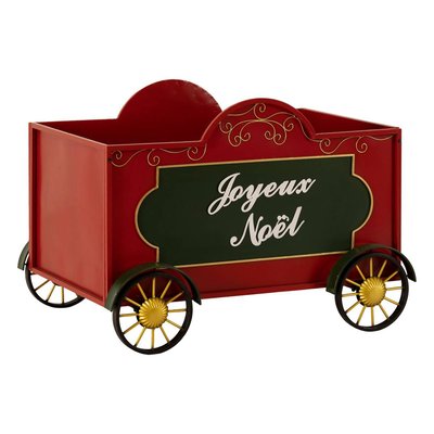 Décoration exterieur wagon rouge joyeux Noël L106cm en métal FEERIC LIGHTS & CHRISTMAS